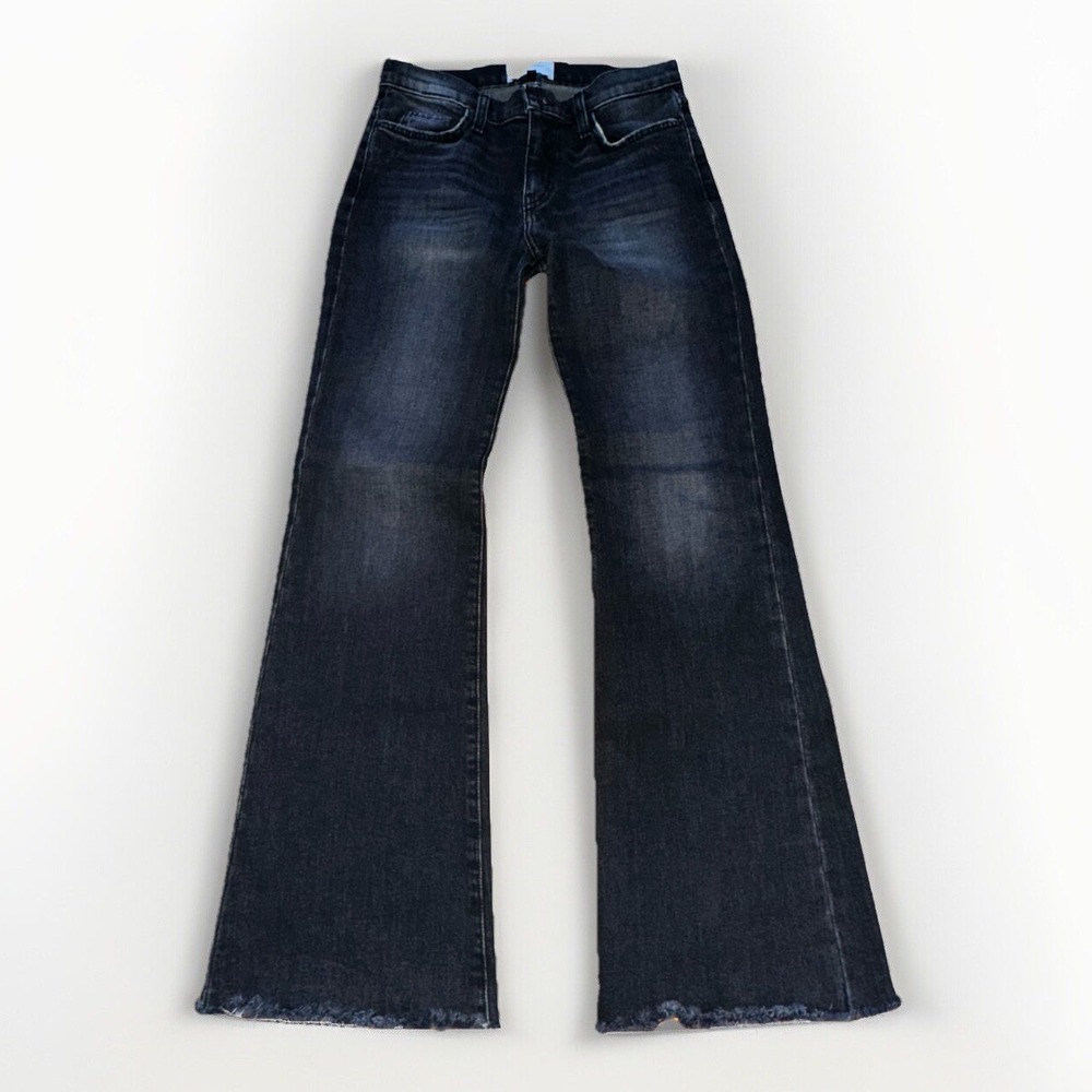 Current Elliot The Wray‎ Wide Leg in Faded Black Wash Women's Size 26 Distressed